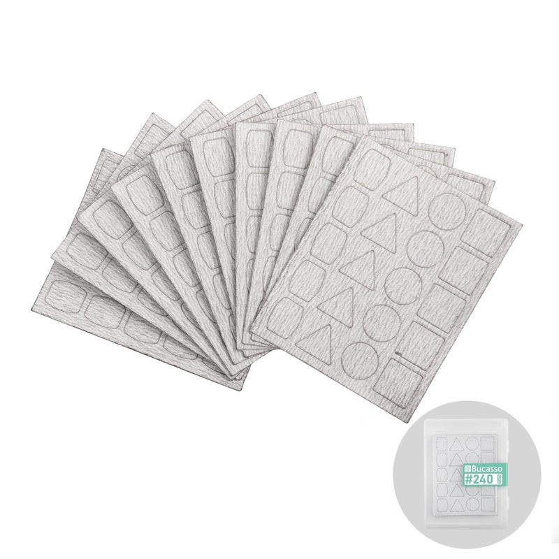 Bucasso Sanderpaper for Pen Sander PLH-1000, PLH-2000, 240 Grits 10pcs with Each 20 Pads - Image 1